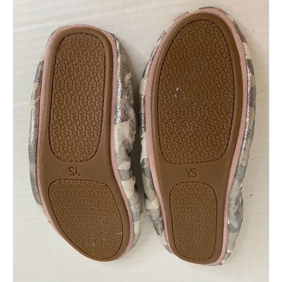 Yosi Samra Foldable Camouflage Metallic Fabric/Leather Sammie Ballet Flats Sz 5 - Picture 4 of 5